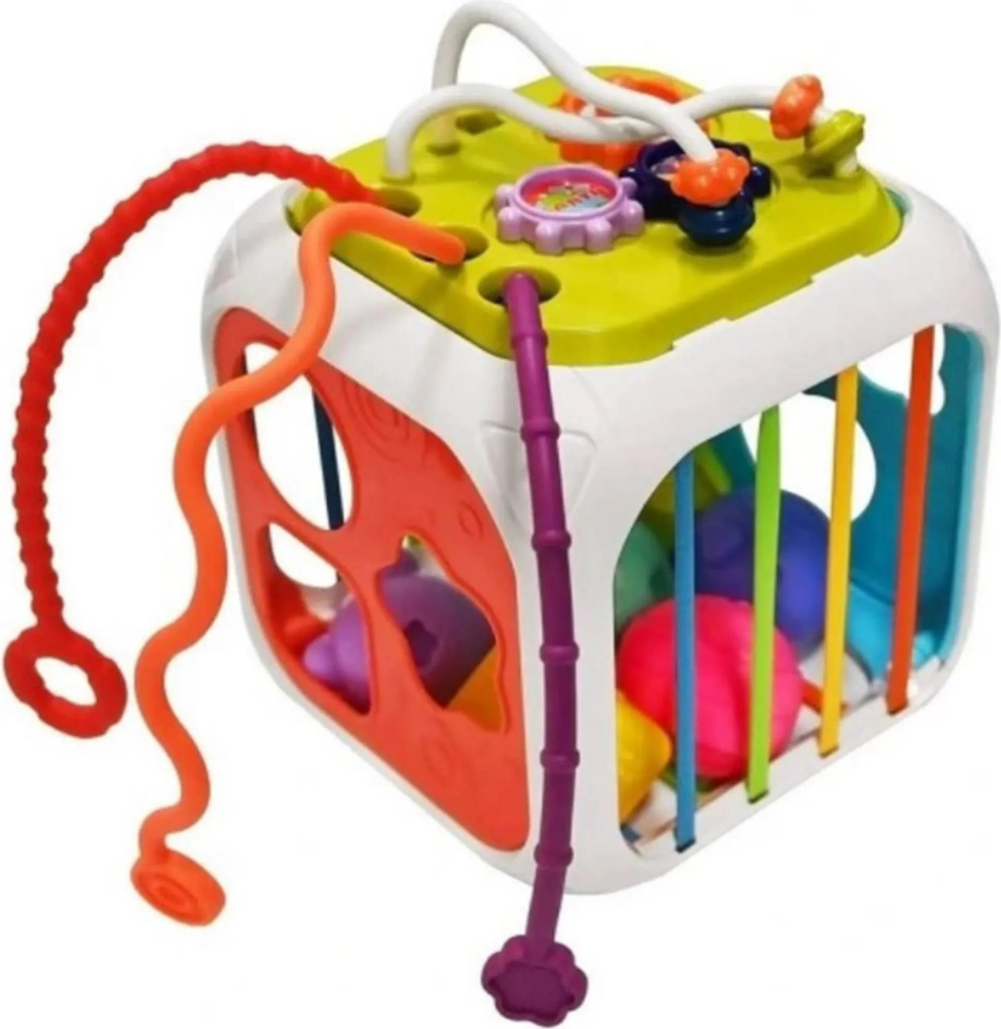 BetterToys® Motorikwürfel 5 in 1 – Montessori Aktivitätswürfel aus Holz