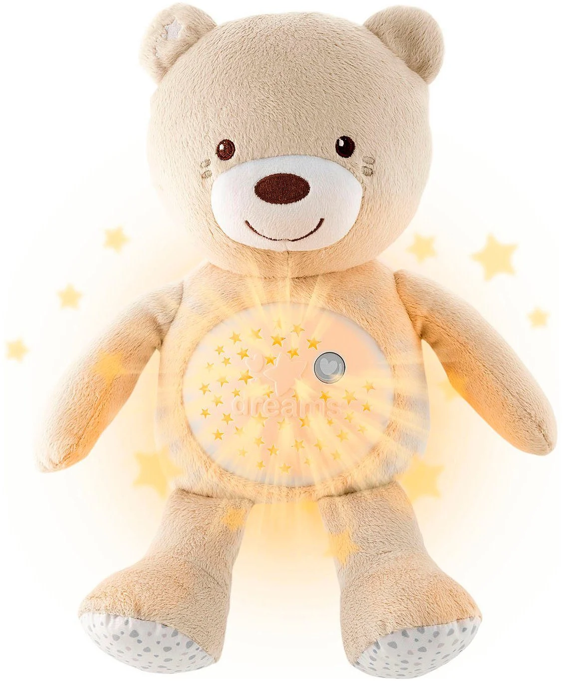Chicco „First Dreams Baby Bear“ – Kuscheltier mit Lichtprojektion & Sound, Beige