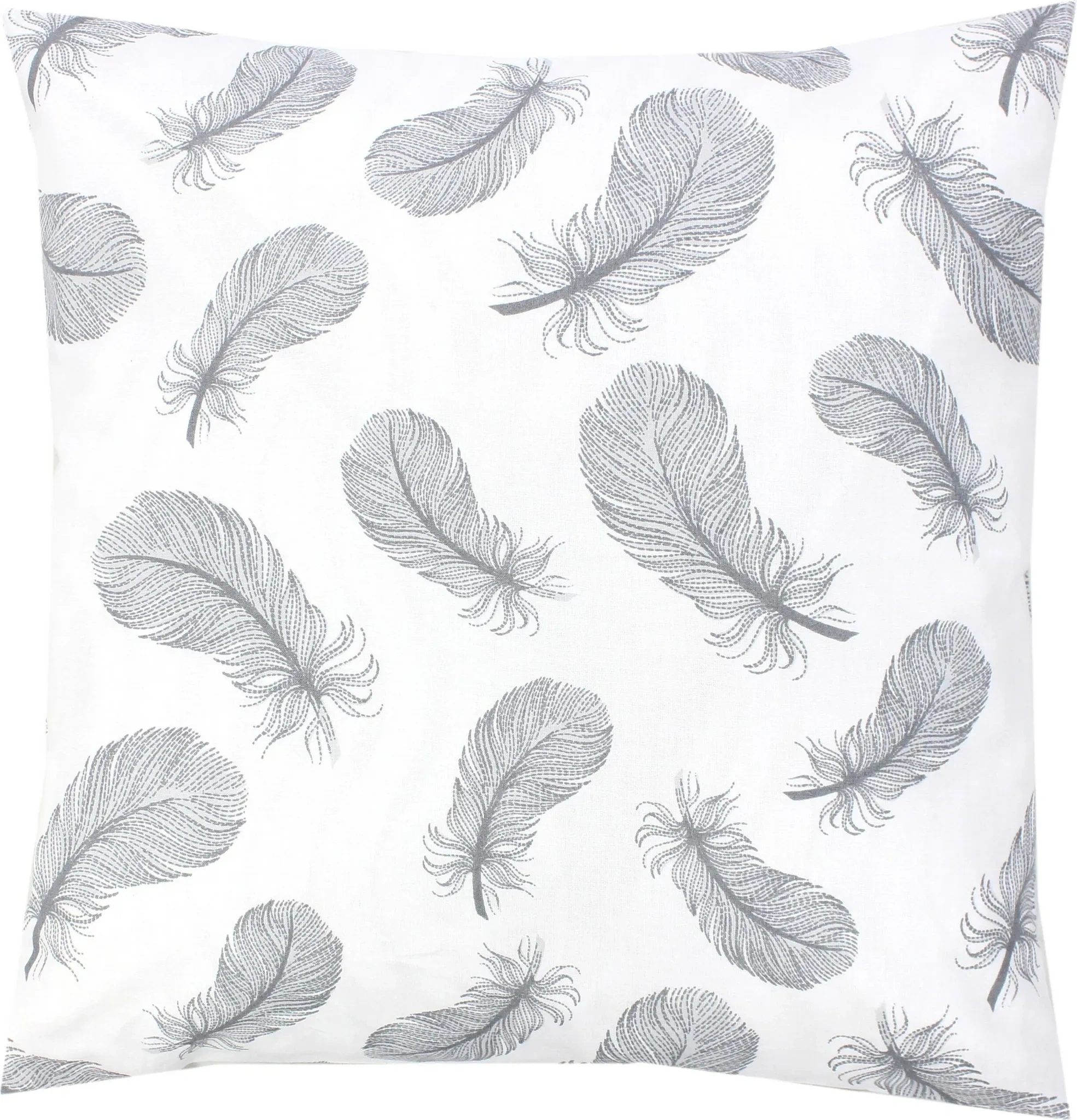 TupTam Kinder-Kissenbezug 80x80 cm – Federn Grau, 100% Baumwolle TupTam Kinder-Kissenbezug 80x80 cm – Federn Grau, 100% Baumwolle