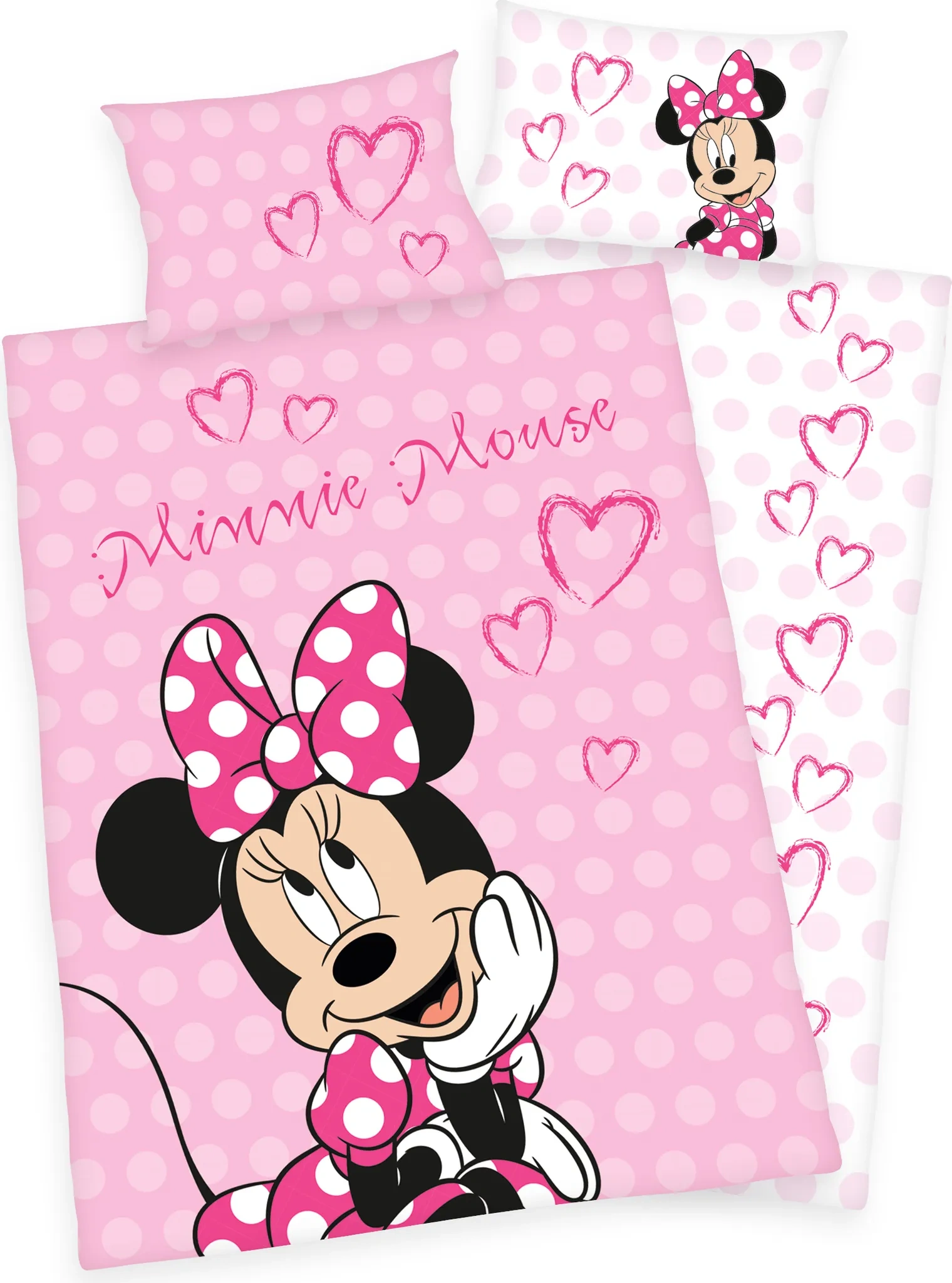 Disney Minnie Mouse Kinderbettwäsche 100x135 cm + 40x60 cm – 100% Baumwolle mit Reißverschluss Disney Minnie Mouse Kinderbettwäsche 100x135 cm + 40x60 cm – 100% Baumwolle mit Reißverschluss