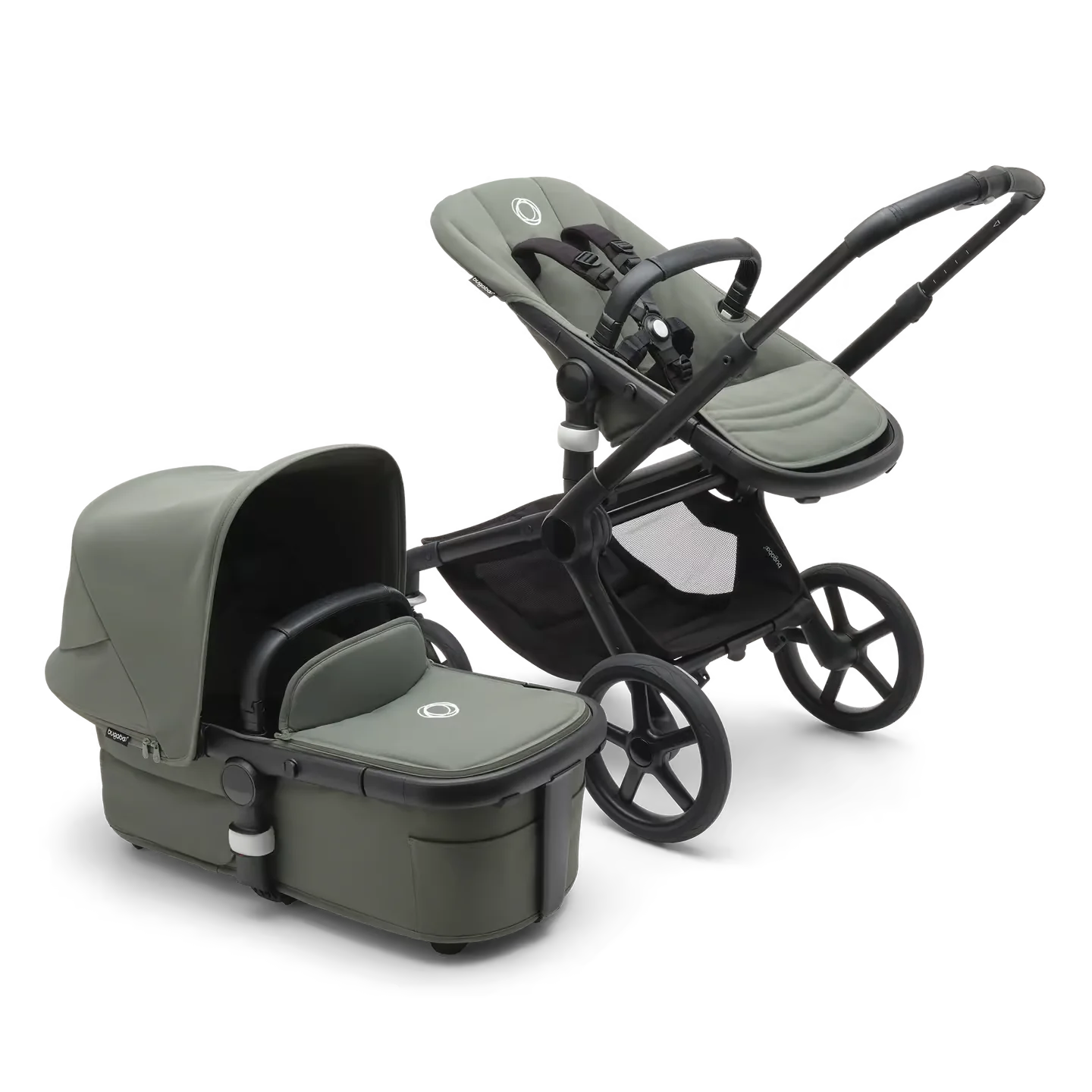 Bugaboo Fox 5 – 2-in-1 Komfort-Kinderwagen Schwarz/Forest Green